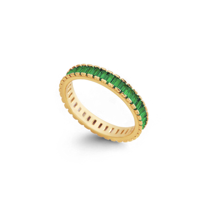 Baguette Birthstone Eternity Band