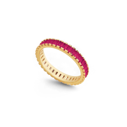 Baguette Birthstone Eternity Band