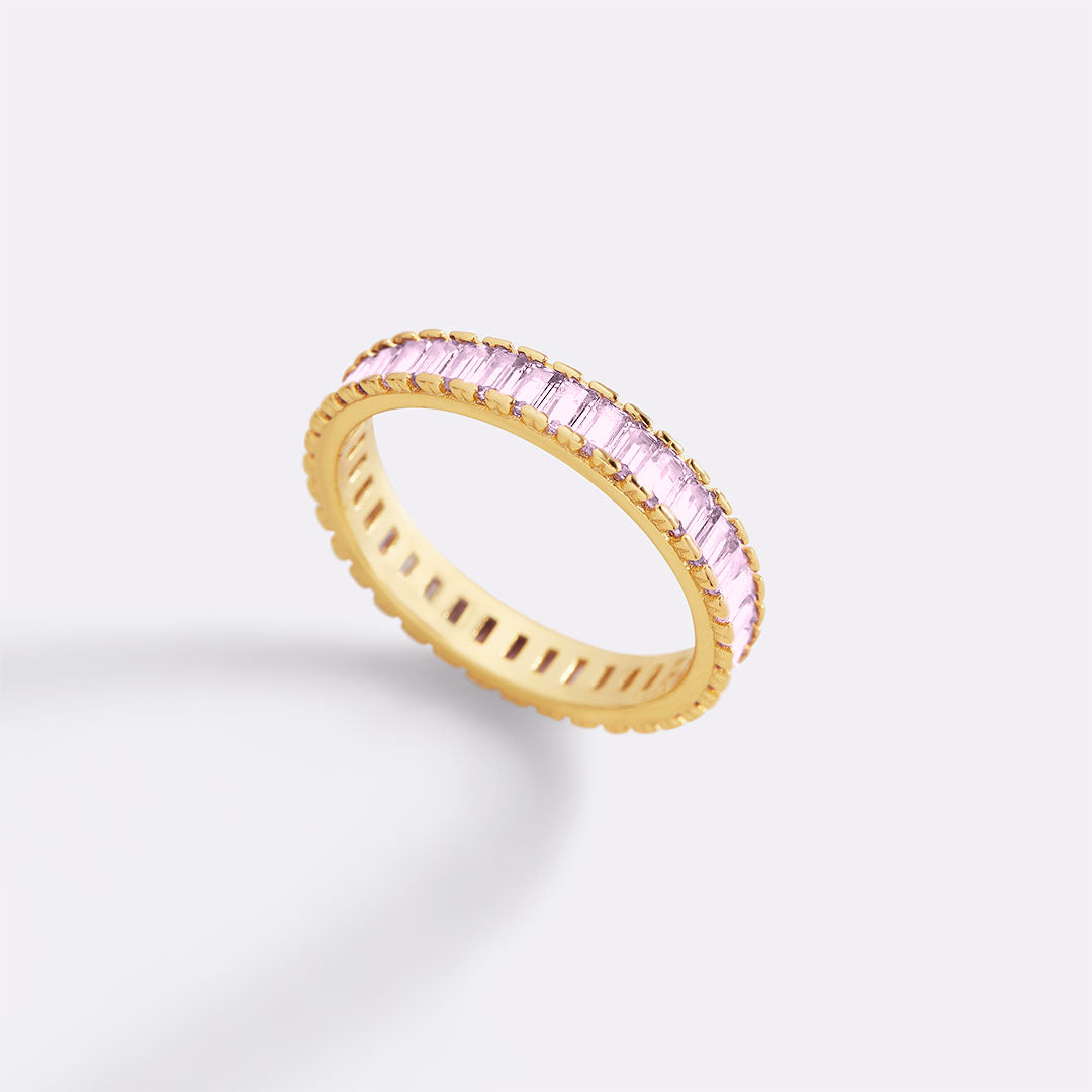 Baguette Birthstone Eternity Band