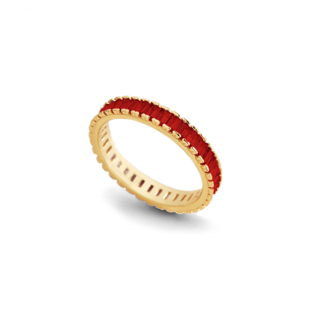 Baguette Birthstone Eternity Band