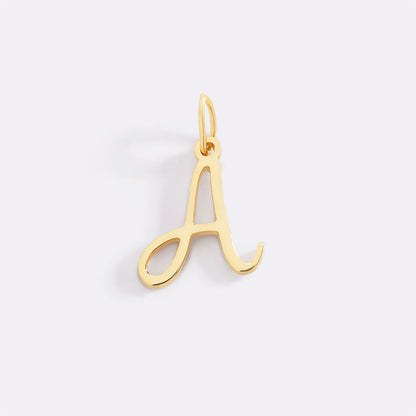 Cursive Initial Charm – Gold