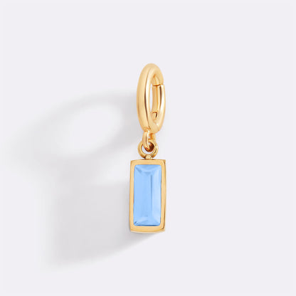 Dainty Baguette Birthstone Charm