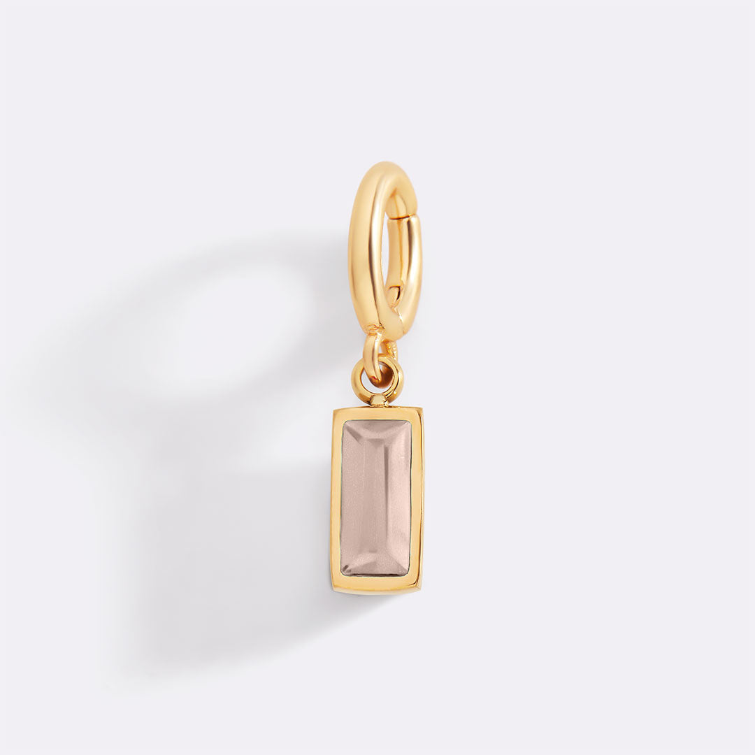 Dainty Baguette Birthstone Charm