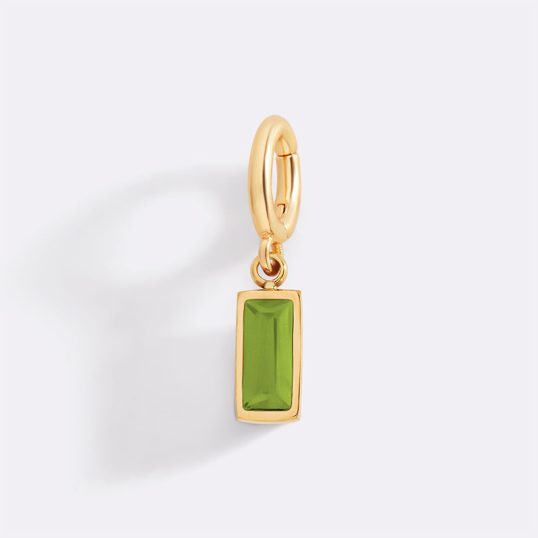 Dainty Baguette Birthstone Charm