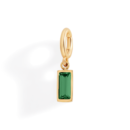 Dainty Baguette Birthstone Charm