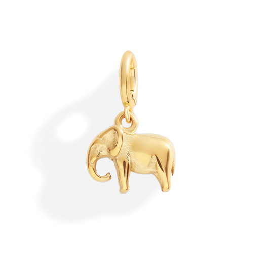 Golden Elephant Charm – Luck & Positivity