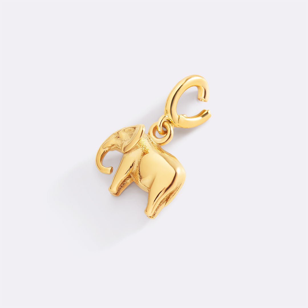 Golden Elephant Charm – Luck & Positivity