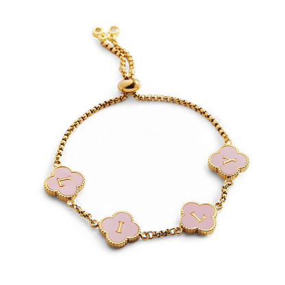 Colorful Clover Custom Name Bracelet