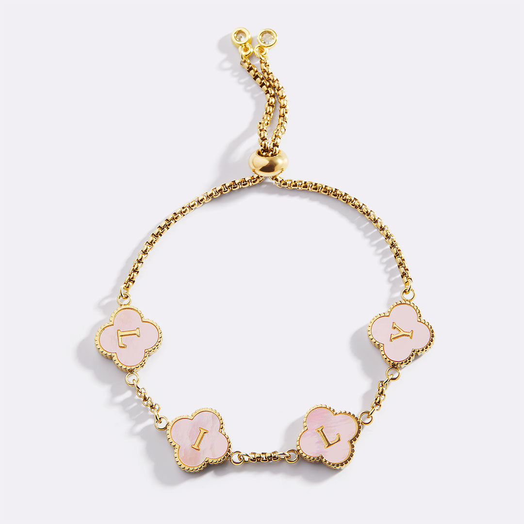 Colorful Clover Custom Name Bracelet