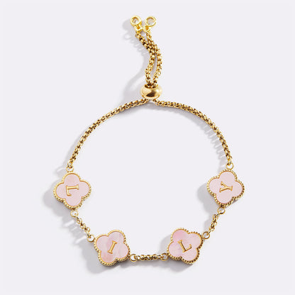 Colorful Clover Custom Name Bracelet