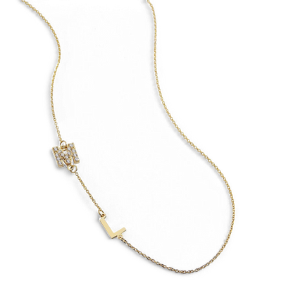 Custom Diamond & Gold 2 Initial Necklace