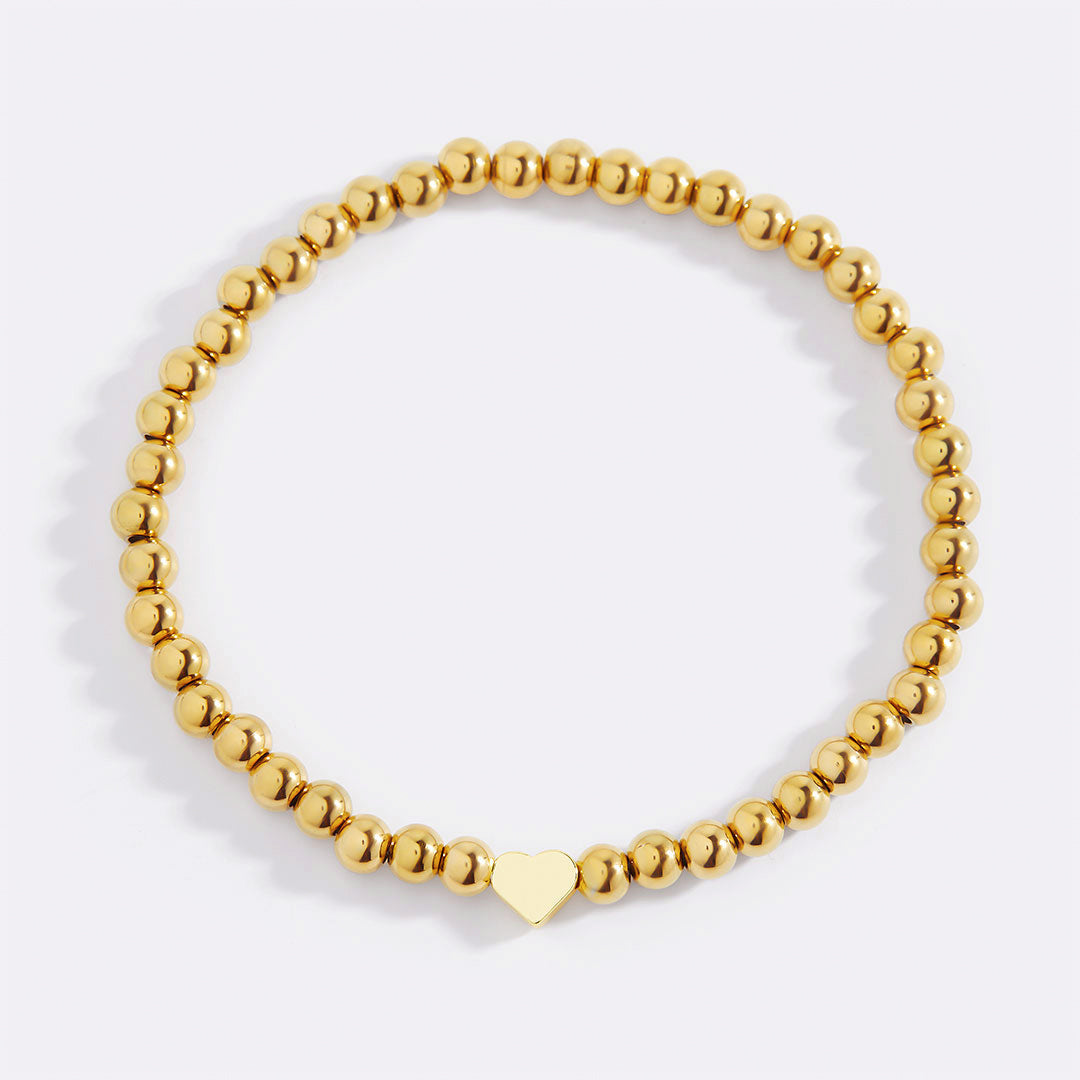 Heart Beaded Stacking Bracelet