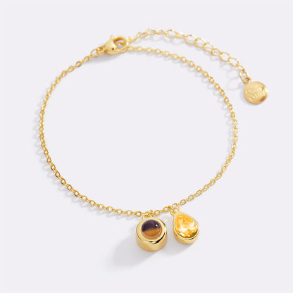 Birthstone Photo Bracelet
