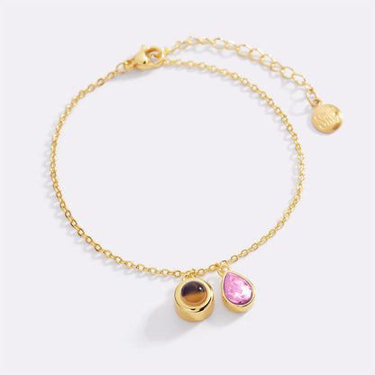 Birthstone Photo Bracelet