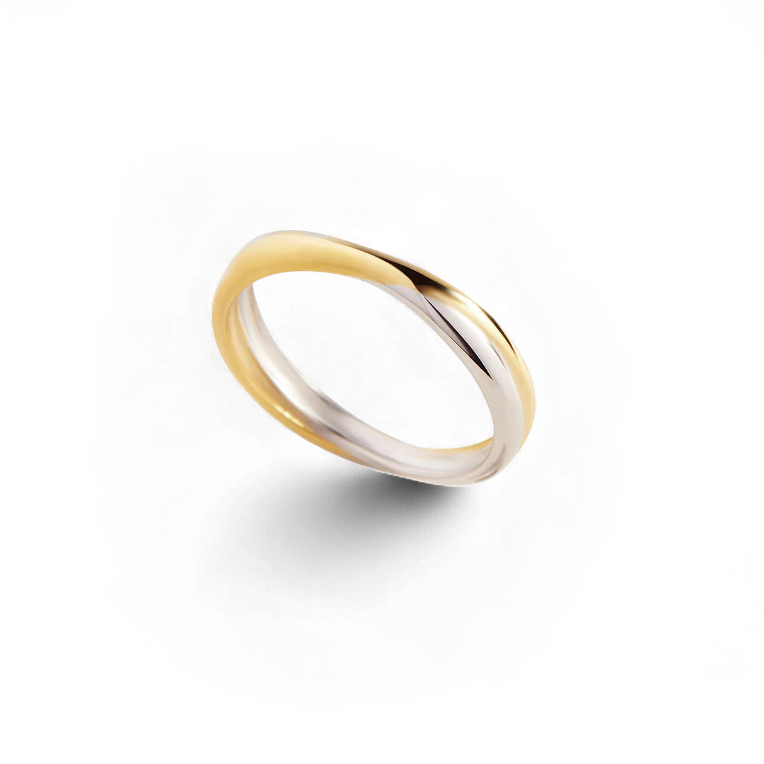 Mixed Metal Crossover Ring