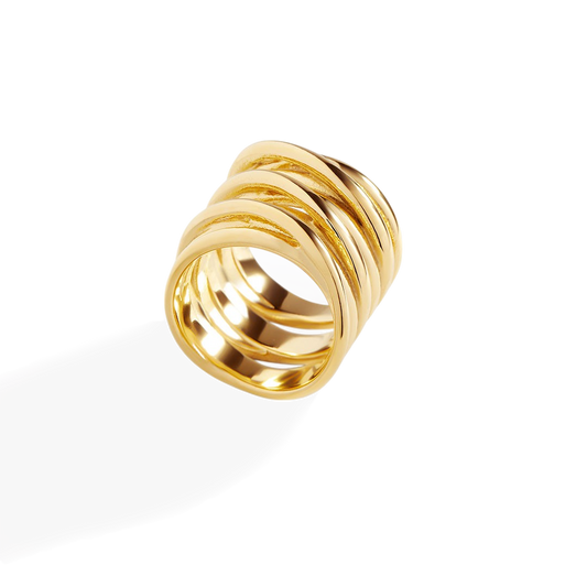 Statement Gold Coil Ring