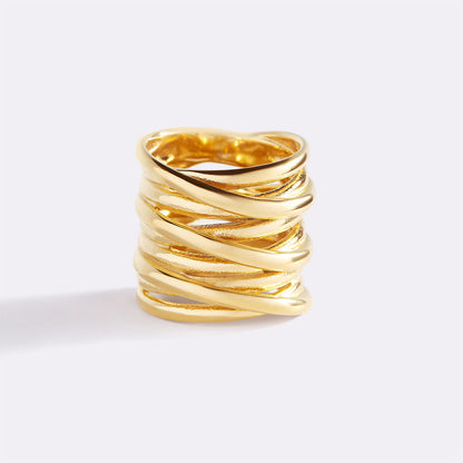Statement Gold Coil Ring
