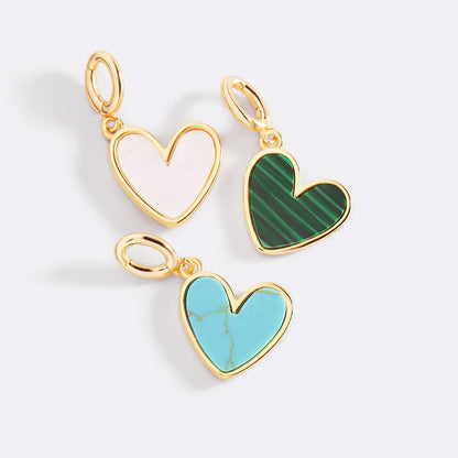 Natural Stone Heart Charm