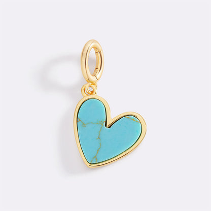 Natural Stone Heart Charm