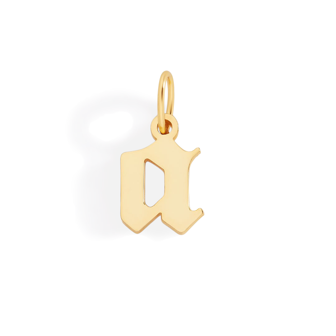 Old English Letter Charm