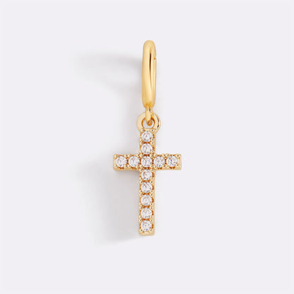 Pave Cross Charm