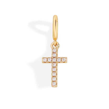 Pave Cross Charm