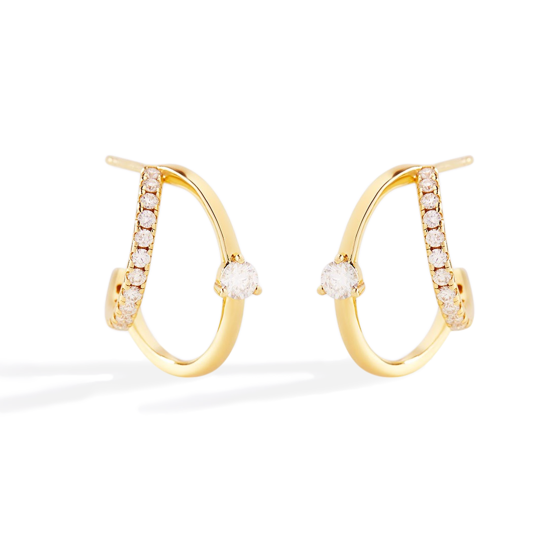 Crystal Double Hoop Earrings
