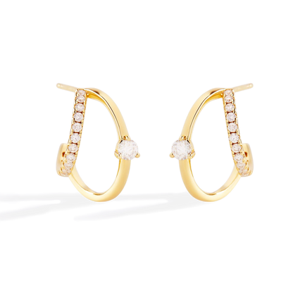 Crystal Double Hoop Earrings