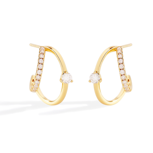 Crystal Double Hoop Earrings