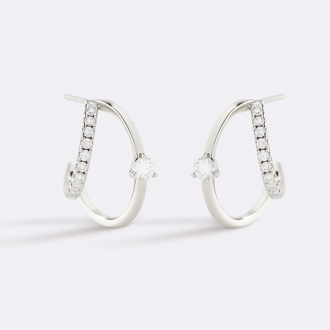 Crystal Double Hoop Earrings