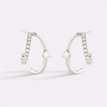 Crystal Double Hoop Earrings