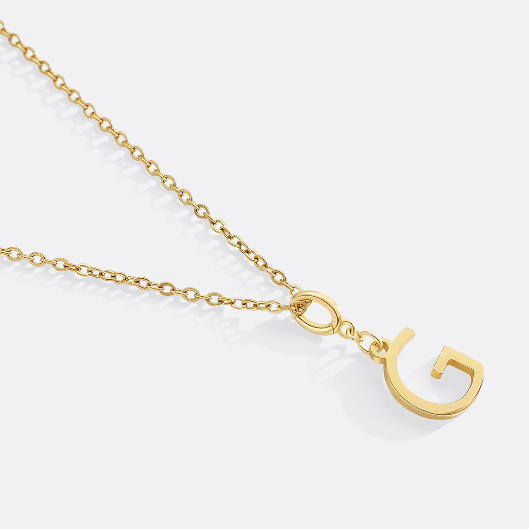 Minimalist Initial Charm Necklace