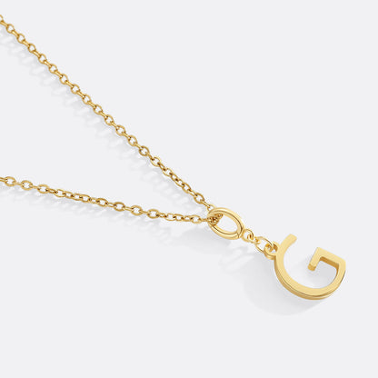 Minimalist Initial Charm Necklace