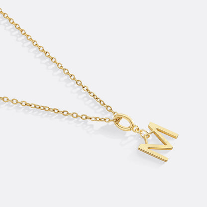 Minimalist Initial Charm Necklace