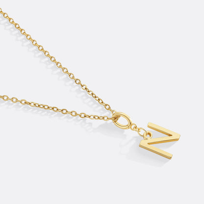 Minimalist Initial Charm Necklace