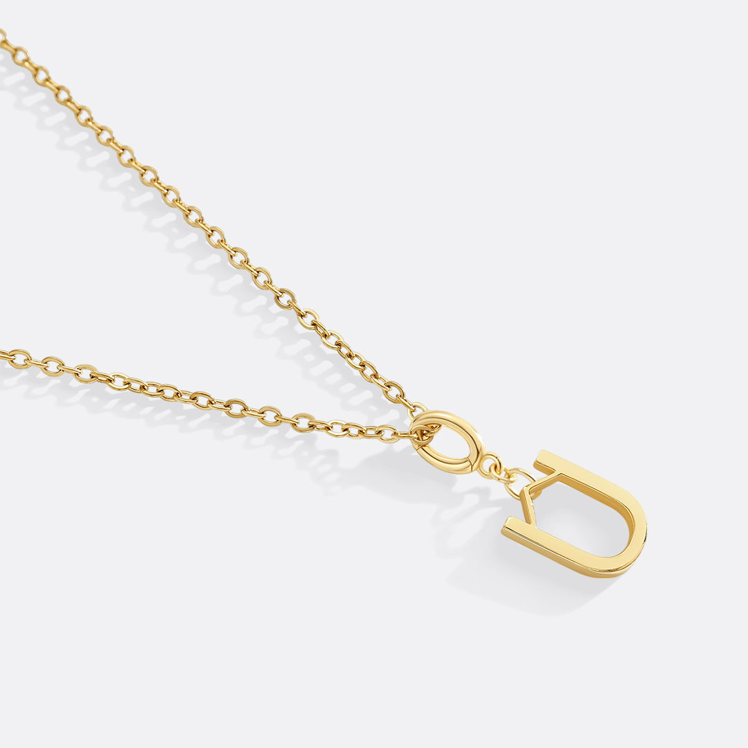 Minimalist Initial Charm Necklace