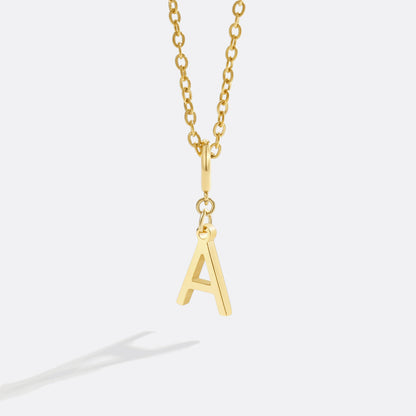 Minimalist Initial Charm Necklace