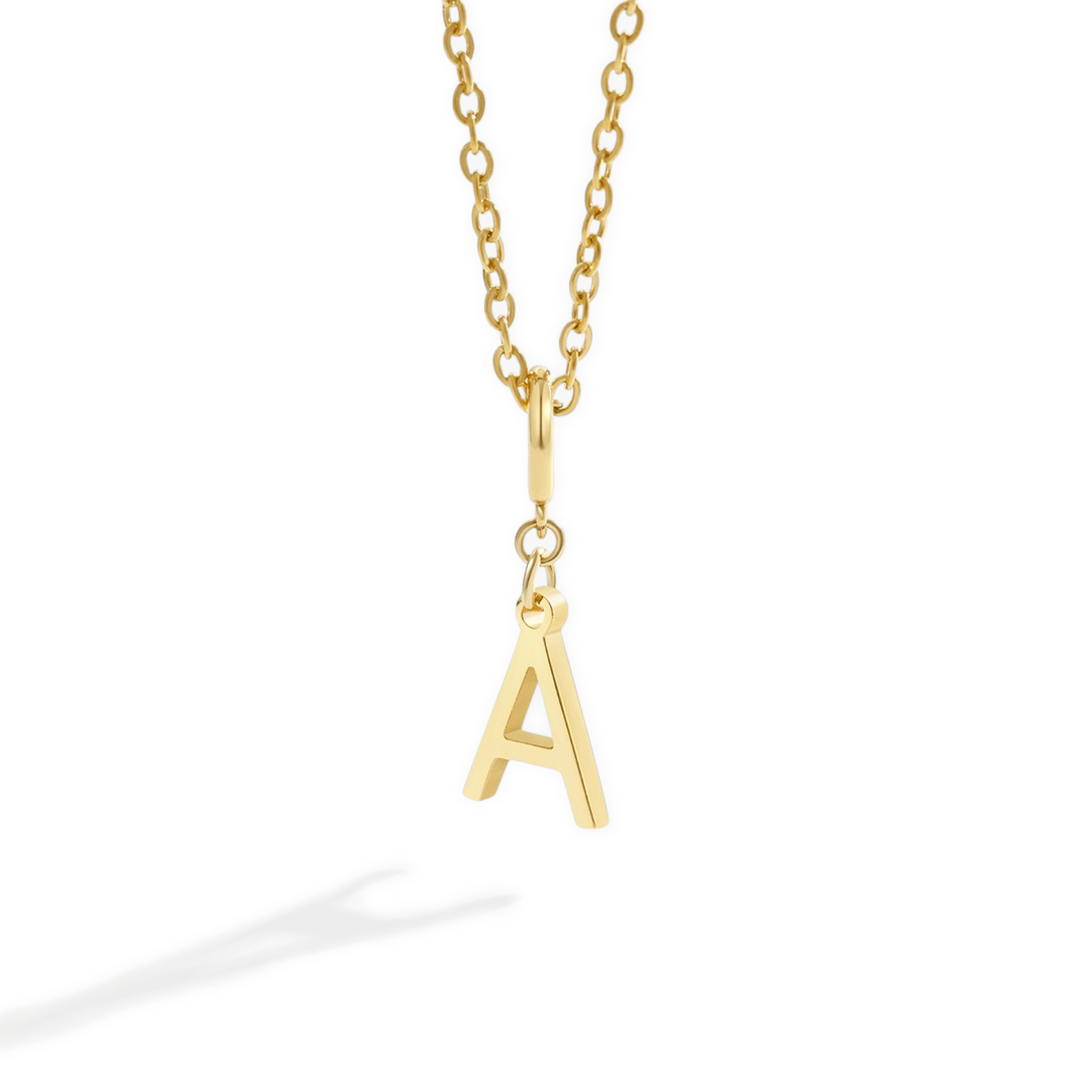 Minimalist Initial Charm Necklace