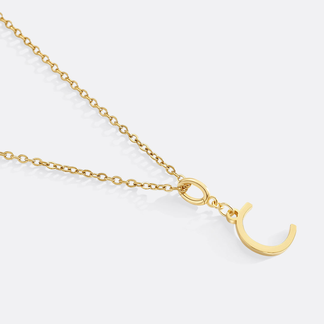 Minimalist Initial Charm Necklace