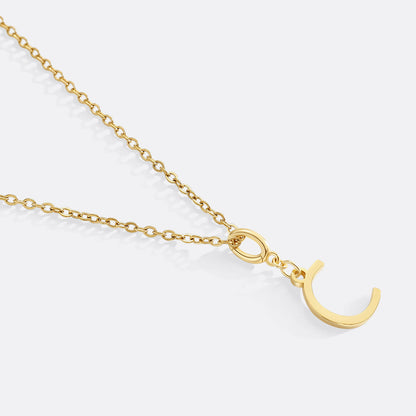 Minimalist Initial Charm Necklace