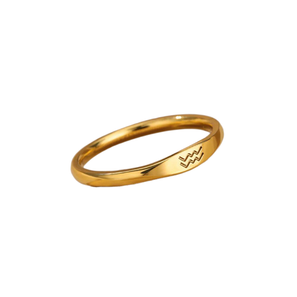 Minimalist Zodiac Stacking Band