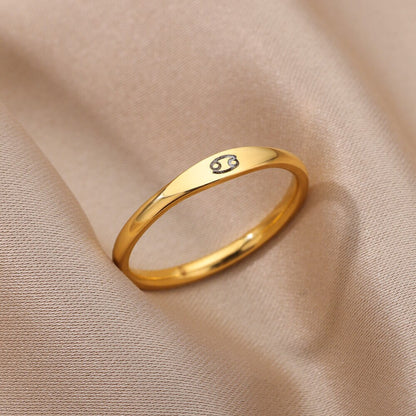 Minimalist Zodiac Stacking Band