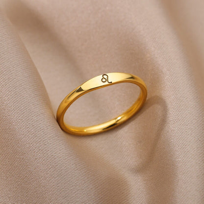 Minimalist Zodiac Stacking Band