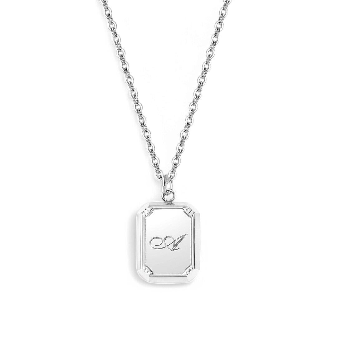 Silver Initial Pendant Necklace