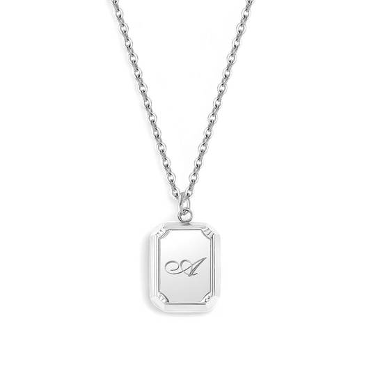 Silver Initial Pendant Necklace
