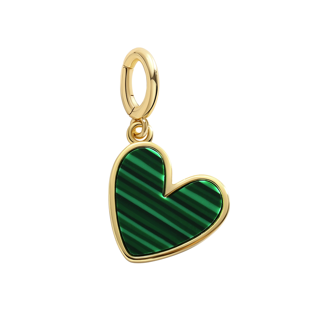 Natural Stone Heart Charm