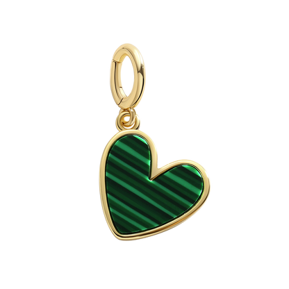 Natural Stone Heart Charm