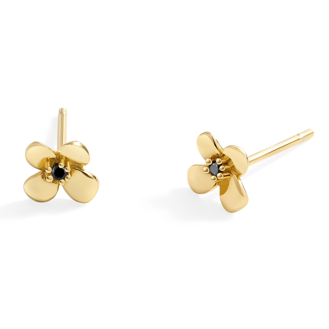Dainty Floral Statement Stud Earrings