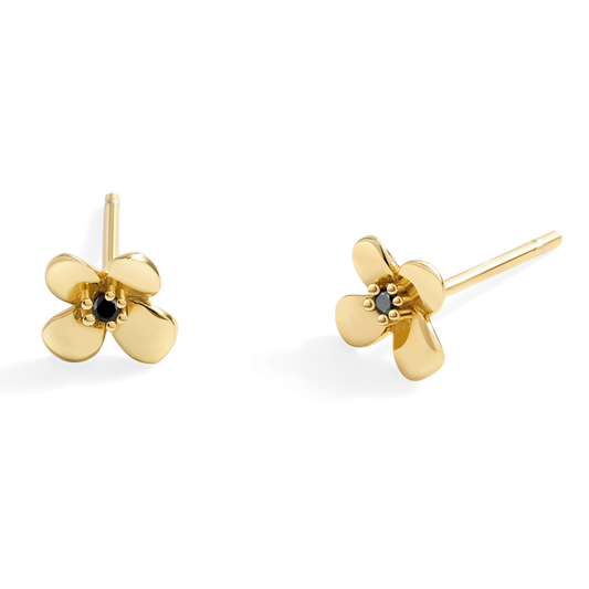 Dainty Floral Statement Stud Earrings