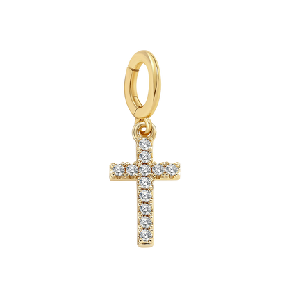 Pave Cross Charm
